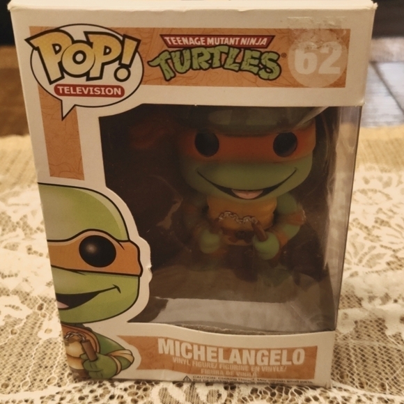𝅺FUNKO Pop TMT Michelangelo #62, Nickelodeon Series, New in Box - Picture 1 of 6
